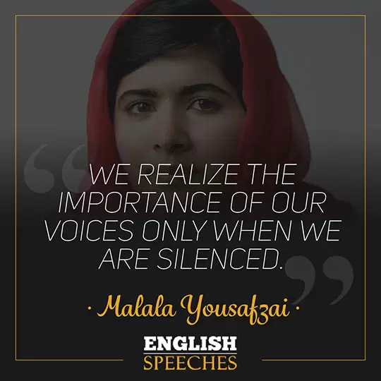 malala yousafzai speech in english written