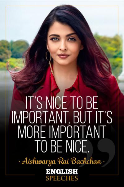 Aishwarya Rai Bachchan: Bring A Smile - English Speeches